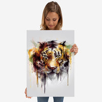 Poster Métal Tigre Portrait