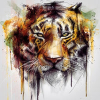 Poster Métal Tigre Portrait
