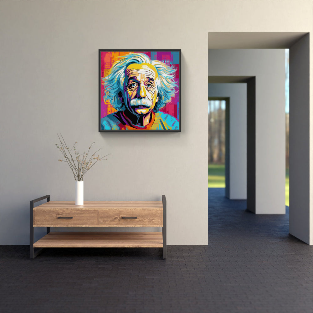 Einstein E=MC2-Canvas-artwall-20x20 cm-Unframe-Artwall