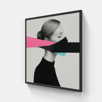 Collage of Surreal Wonder-Canvas-artwall-20x20 cm-Black-Artwall