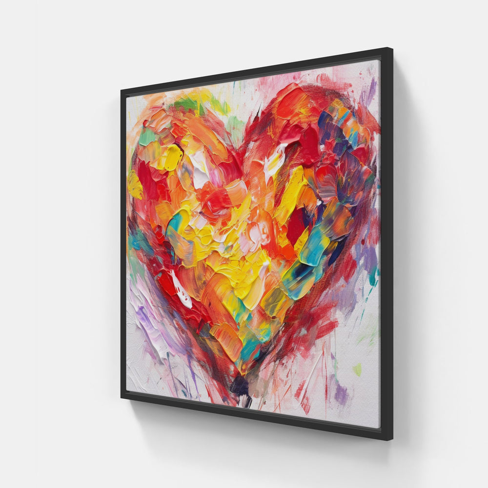 Boundless Affectionate Love-Canvas-artwall-20x20 cm-Black-Artwall