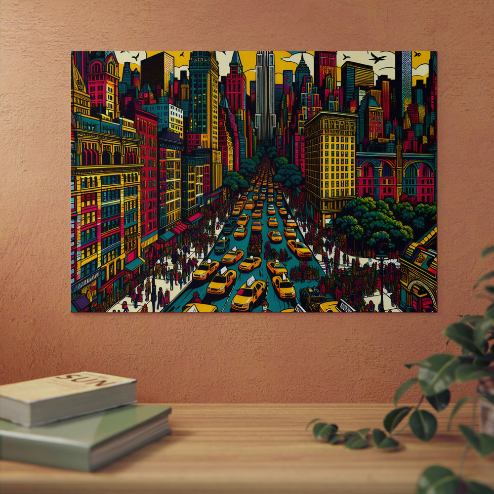 La ville qui ne dort jamais - Tableau aluminium