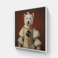 Canine Charm-Canvas-artwall-20x20 cm-White-Artwall