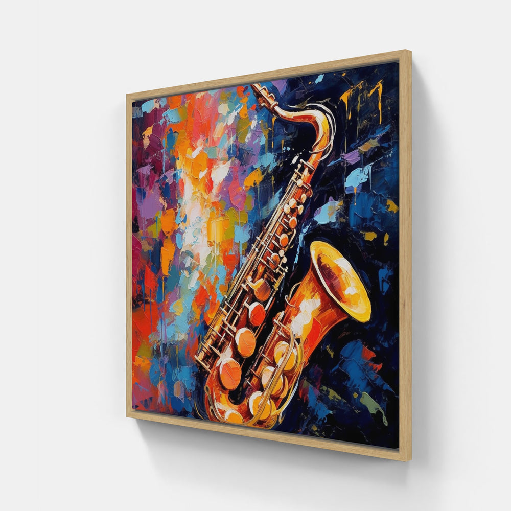 Jazzy Saxophone Composition-Canvas-artwall-Artwall