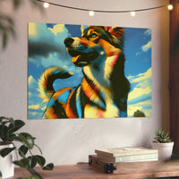 Chien Noir Chagrin - Tableau aluminium