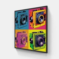 Warhol's Colorful Revolution-Canvas-artwall-20x20 cm-Black-Artwall