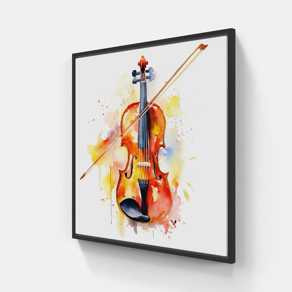 Enchanting String Violin-Canvas-artwall-20x20 cm-Black-Artwall