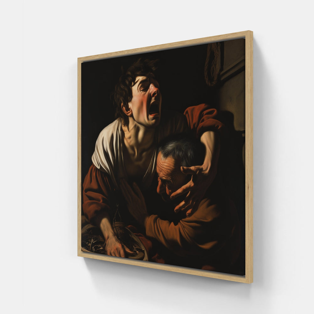 Captivating Caravaggio Reverie-Canvas-artwall-20x20 cm-Wood-Artwall