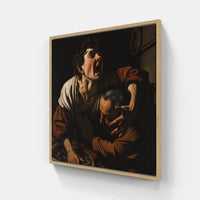 Captivating Caravaggio Reverie-Canvas-artwall-20x20 cm-Wood-Artwall