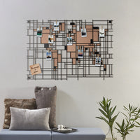Mondrian World Map Metal Decoration