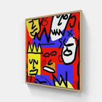 Basquiat busts rhyme-Canvas-artwall-20x20 cm-Wood-Artwall