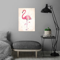 Pink Flamingo Metal Poster