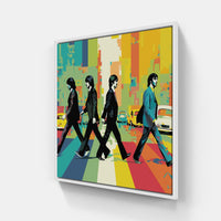 The Beatles Road-Canvas-artwall-20x20 cm-White-Artwall