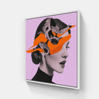 Minimalist Collage Melody-Canvas-artwall-20x20 cm-White-Artwall