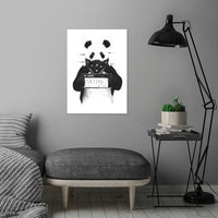 Poster Métal Panda Gangster