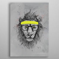 Poster Mural Metal Lion Hipster