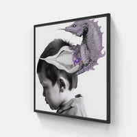 Surreal Collage Symphony-Canvas-artwall-20x20 cm-Black-Artwall