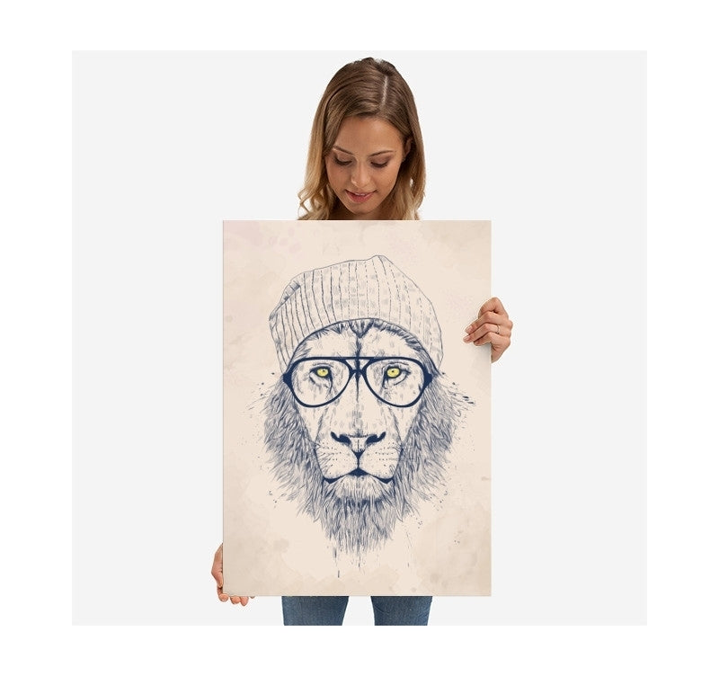 Cool Lion Metal Wall Poster