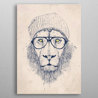 Cool Lion Metal Wall Poster