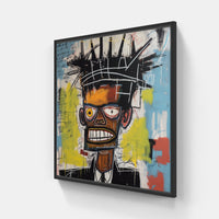 Dynamic Basquiat Canvas-Canvas-artwall-20x20 cm-Black-Artwall