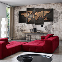 World Map Vintage Canvas