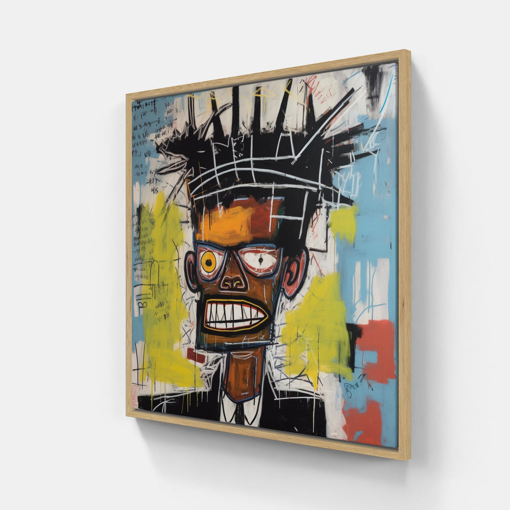 Dynamic Basquiat Canvas-Canvas-artwall-20x20 cm-Wood-Artwall