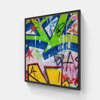 Graffiti Artistic Expression-Canvas-artwall-20x20 cm-Black-Artwall