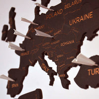 Map Wooden Wall Decoration