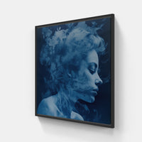 Cyanotype Delight Unveiled-Canvas-artwall-20x20 cm-Black-Artwall