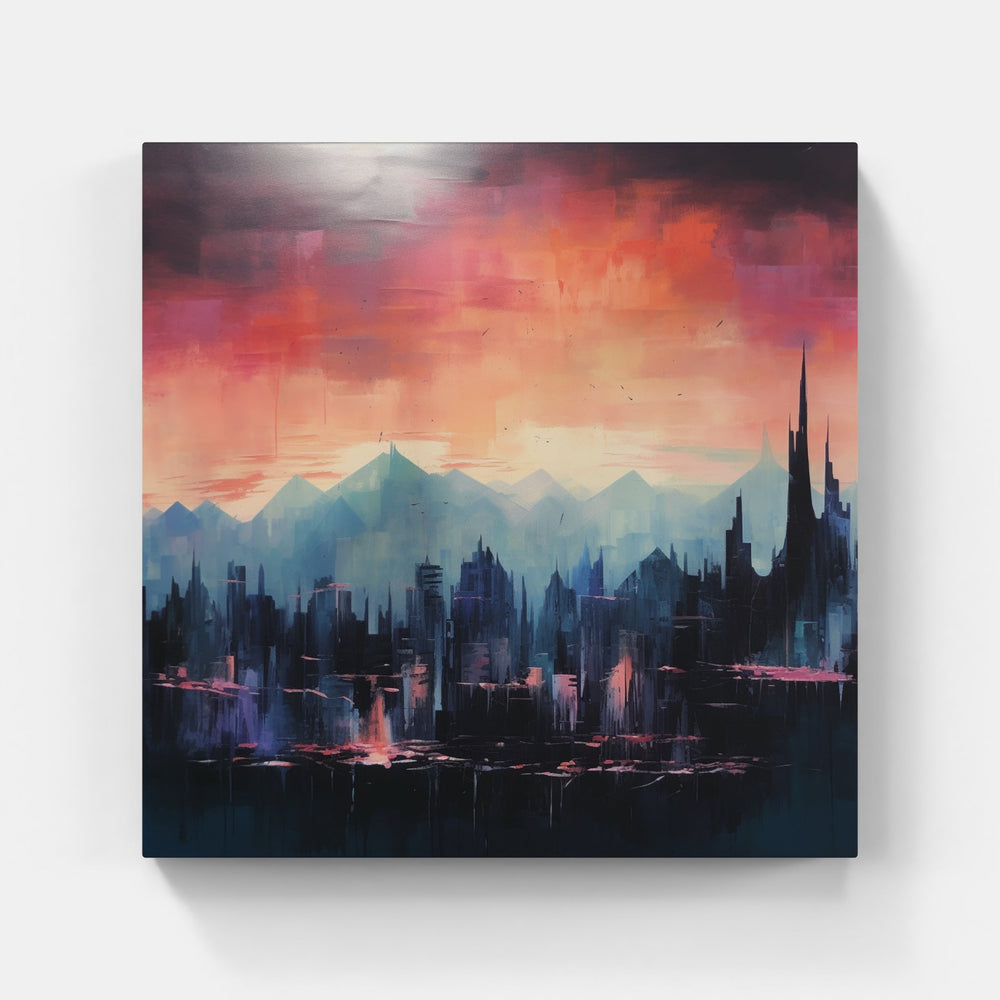 Captivating Urban Skyline-Canvas-artwall-Artwall