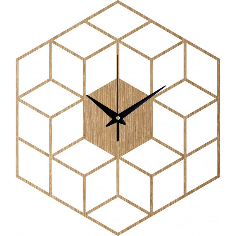 Horloge Murale Bois Cubic