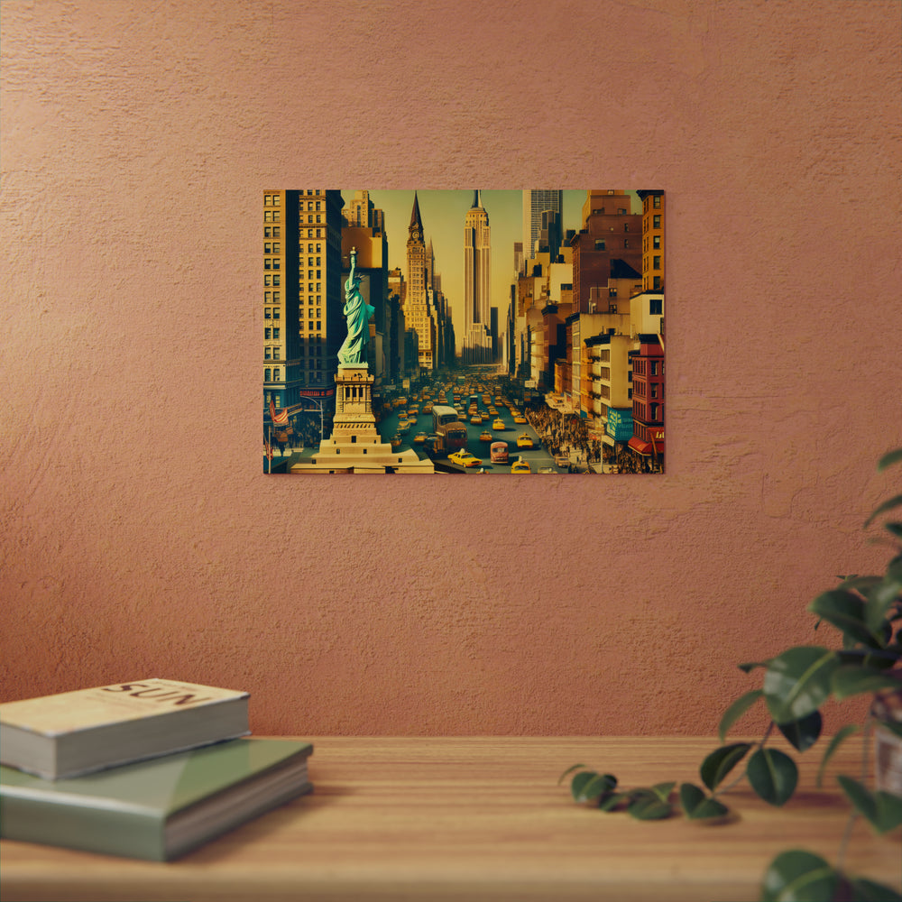 New-York Brille Toujours.- Tableau aluminium