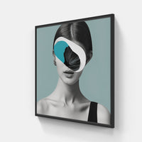 Minimalist Collage Expressions-Canvas-artwall-20x20 cm-Black-Artwall