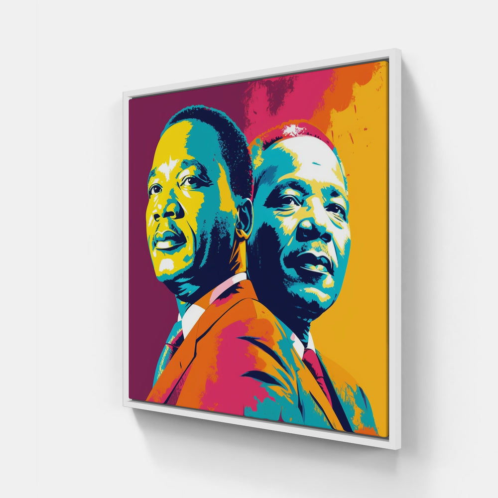 Martin Luther King Pop Power-Canvas-artwall-20x20 cm-White-Artwall