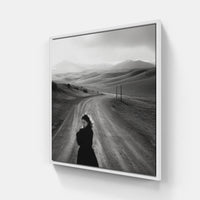 Chiaroscuro Elegance in Motion-Canvas-artwall-40x40 cm-White-Artwall