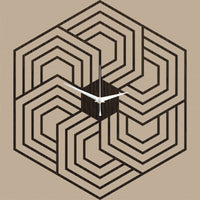 Hexagon Wood Wall Clock