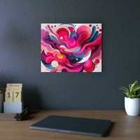 Vague rose ciel- Tableau aluminium