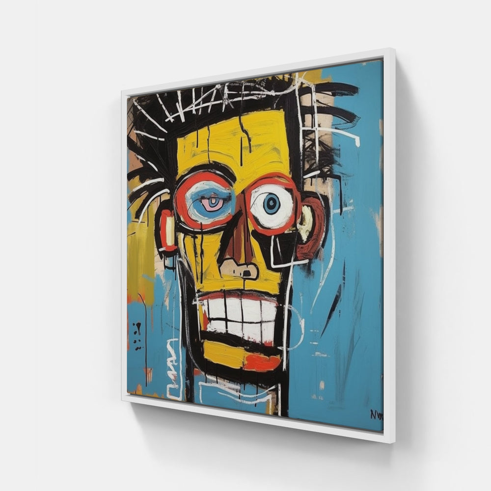 Vibrant Basquiat Masterpiece-Canvas-artwall-20x20 cm-White-Artwall