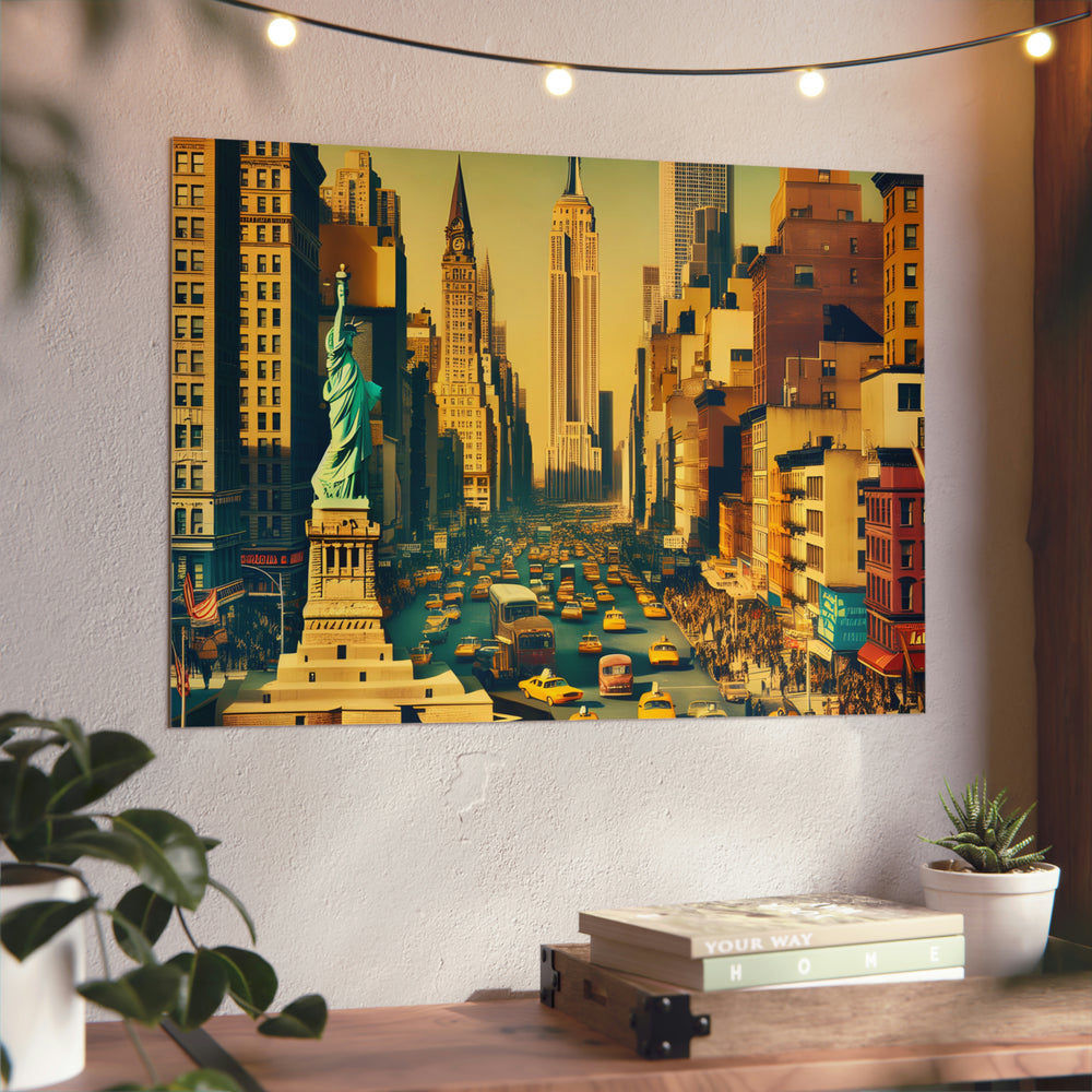 New-York Brille Toujours.- Tableau aluminium