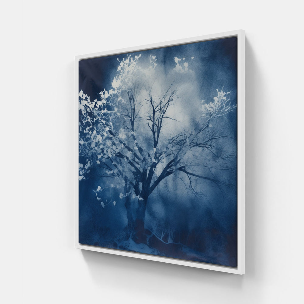 Nostalgic Cyanotype Echoes-Canvas-artwall-20x20 cm-White-Artwall