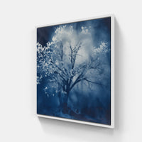 Nostalgic Cyanotype Echoes-Canvas-artwall-20x20 cm-White-Artwall