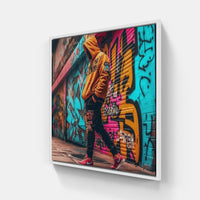 Streetwear Graffiti Melange-Canvas-artwall-20x20 cm-White-Artwall