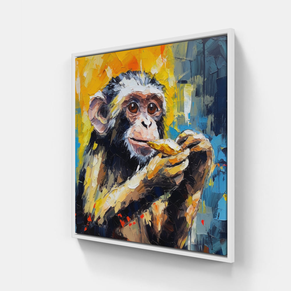 Spirited Monkey Canva-Canvas-artwall-20x20 cm-White-Artwall