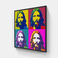 Pop art Christ-Canvas-artwall-20x20 cm-Black-Artwall
