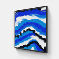 Blue sun dreams-Canvas-artwall-20x20 cm-Black-Artwall