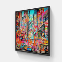 NYC Urban Rhapsody-Canvas-artwall-20x20 cm-Black-Artwall
