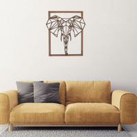 Elephant wood Frame Decoration