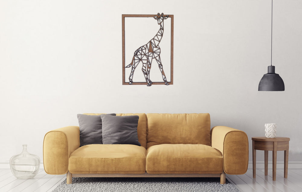 Décoration murale bois Girafe