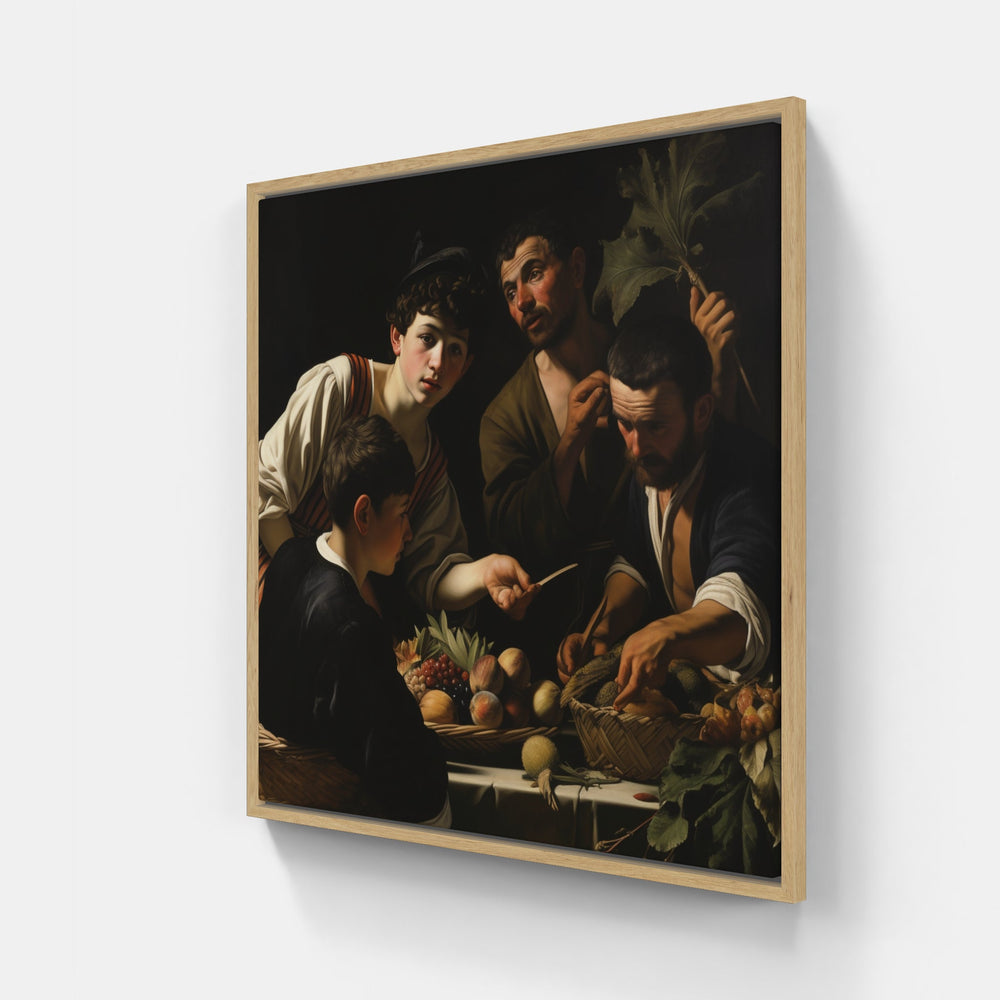 Caravaggio's Enigmatic Vision-Canvas-artwall-20x20 cm-Wood-Artwall