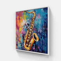 Captivating Saxophone Ensemble-Canvas-artwall-20x20 cm-White-Artwall